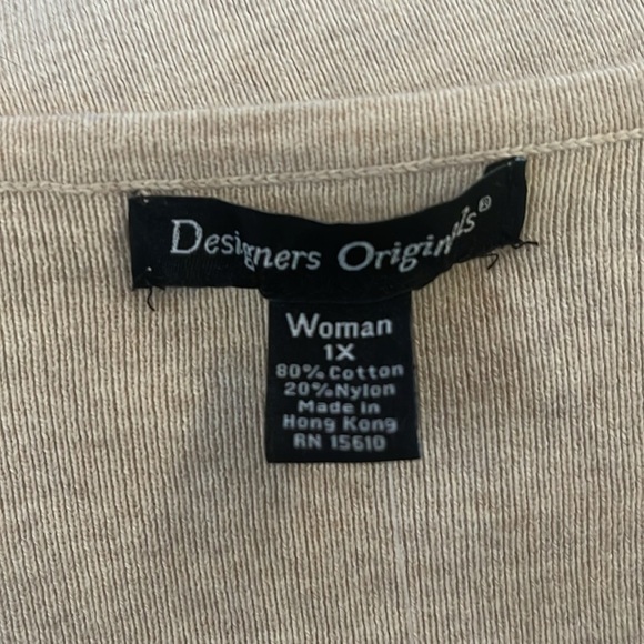 NWT Designers Originals “Oat Heather” colored cardigan. Size 1X - Picture 6 of 9
